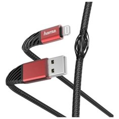 Кабель Hama 00187217 USB (m)-Lightning (m) 1.5 м, черный/красный