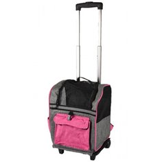 Flamingo Сумка-рюкзак джив. на колесах KIARA 32*29*45см розовая