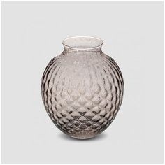 Стеклянная ваза для цветов, диаметр: 19,7 см, высота: 25 см, материал: стекло, цвет: дымчатый 8226.1 Infiore IVV