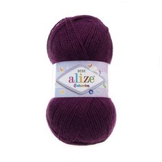 Пряжа Alize Sekerim Bebe (Шекерим Беби) 304 сливовый 100% акрил 100г 320м 5шт