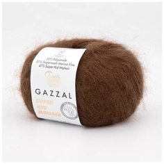 Пряжа Gazzal Super Kid Mohair (Супер Кид Мохер) 64400 коричневый 31% шерсть мериноса, 47% супер кид мохер, 22% полиамид 25г 237м 6шт