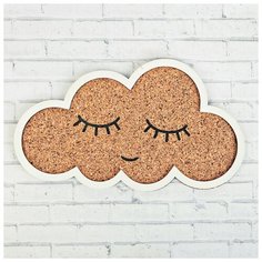 Органайзер из пробкового дерева Облачко с глазами белый, 240 х 140 мм Сима ленд