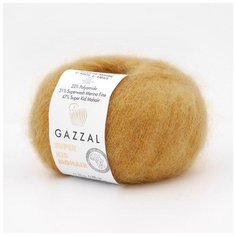 Пряжа Gazzal Super Kid Mohair (Супер Кид Мохер) 64423 бежевый 31% шерсть мериноса, 47% супер кид мохер, 22% полиамид 25г 237м 6шт