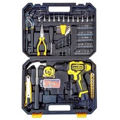 Аккумуляторная дрель-шуруповерт GOODKING EC-1201195 с набором инструментов 195 предметов