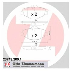 Комплект тормозных колодок Zimmermann 23743.200.1 для Mercedes E-CLASS S211,W211