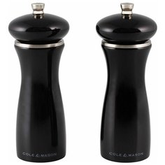 Набор мельниц для перца и соли Sherwood Black Gloss 165 мм 2 шт. Cole & Mason