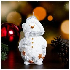 Свеча декоративная "Снеговичок". 6×5. 5×11 см 4439407 Зимнее волшебство