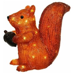 Светящаяся фигурка бельчонок С жёлудем, цветной акрил, 30 холодных белых LED ламп, 27 см, уличный, Kaemingk 491088