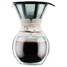 Кофейник с фильтром Pour Over с двойными стенками 1 л. белый Bodum