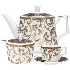 Чайный сервиз. Lenardi. Форма "Равновесие", рисунок "Восточные мотивы. Лилия". 20 предметов. 250 мл. Подарочная упаковка.