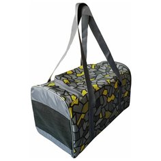 Сумка-переноска для кошек и собак Теремок СПВ-1 22х26х48 см желтая мозаика