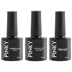 PINKY набор База+топ+праймер, прозрачный глянцевый