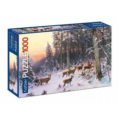 Пазлы 1000 А2ф 680х480мм Premium В зимнем лесу Hatber