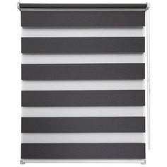 Рулонная штора с эффектом «день-ночь» Уют 7867 Сальса (графит), 50х160 см