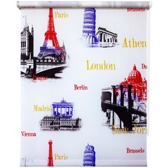 Рулонная штора Уют 8949 Глобал (пестрый), 80х175 см