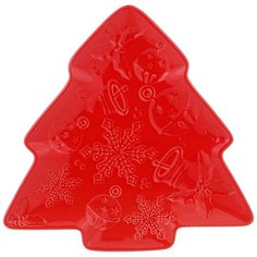 Тарелка- елка celebration 18 см красная Lefard (158598)