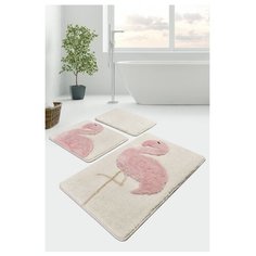 Комплект ковриков для ванной из 3 шт, 60x100, 50x60, 40x60 см, 8694545033696 Chilai Home