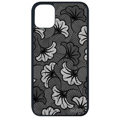 Противоударный чехол на смартфон // iPhone 11 Pro Max // "Африканский принт" Стиль Цветы, Utaupia, серый