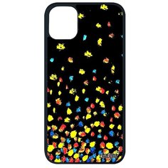 Ударопрочный чехол на смартфон // iPhone 11 Pro Max // "Снег" Лепестки Рисунок, Utaupia, черный