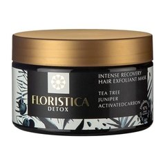 Маска- эксфолиант Floristica "Detox" для всех типов волос, Восстановление, Укрепление, Чайное дерево, Можжевельник, Активированный уголь, 250 мл (45213)