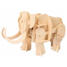 3D Деревянный пазл Robotime ROKR движущийся - Мамонт - звуковое управление