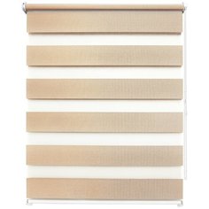 Рулонная штора с эффектом «день-ночь» Уют 7862 Сальса (бежевый), 100х160 см