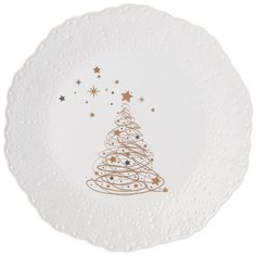 Тарелка закусочная ажур елка 21 см Lefard (158611)