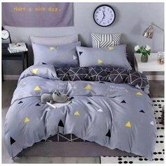 Комплект постельного белья Треугольники Евро, наволочки 50х70, 70х70 Candies