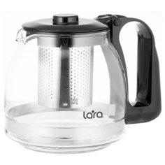 LARA Заварочный чайник LR06-07, 0.7 л, прозрачный/черный
