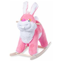 Качалка мягкая Тутси "Зайчик" (розовый/белый) 292-2010