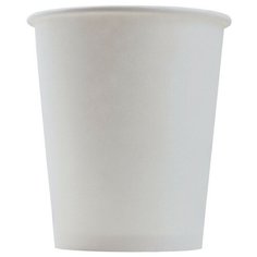 Стакан одноразовый бумажный однослойный d-70мм 140/165мл белый 100 штук в упаковке Formacia