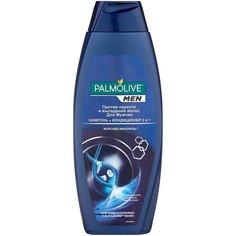 Palmolive шампунь + кондиционер Men 2 в 1 Против перхоти и выпадения волос Морские минералы для сухих и склонных к выпадению волос, 380 мл