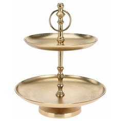Подставка для закусок двухуровневая (золото) Размер: 21*26*21 см Garda Decor
