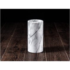 Ваза декоративная для цветов Leaves small, серый мрамор, h-25 см. КОЕЛГАМРАМОР