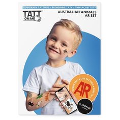 Временные тату AR Australian animals set / Татуировка с дополненной реальностью / Тату для детей с животными Tat Ton.Me