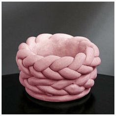 Кашпо гипсовое «Вязка». розовое 13 х 7.7 5479646 Сима ленд