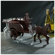 Мини-бар "Повозка". 6 фужеров в комплекте 5555021 Сима ленд