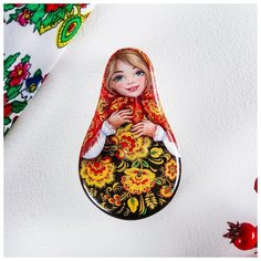 Шкатулка керамическая «Русская краса» (узоры), 5,1 х 8,8 см 4344215 Сима ленд