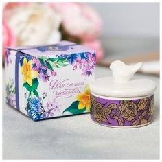 Шкатулка «Цветы», 5,7 х 5 см 4476268 Сима ленд