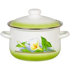 Кастрюля СтальЭмаль 1С46Я, 4 л, каллы