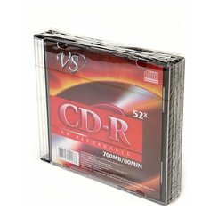 Записываемый компакт- диск VS CD- R 80 52x SL/5, 5шт