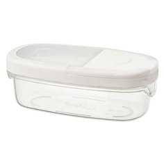 IKEA 365+ икеа/365+ Контейнер+крышка д/сухих продуктов, прозрачный/белый0.3 л Набор 4 шт