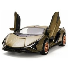 Ламборджини Lamborghini Sian FKP 37 машинка инерционная металлическая 21 см (1:24) Бронза XLG