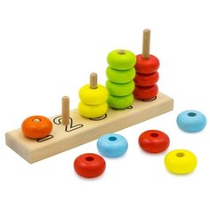 Пирамидка Счеты 15 деталей Alatoys