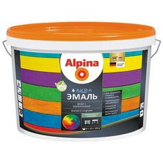 Эмаль акриловая Alpina Аква Эмаль шелковисто- матовая База 1, 10 л