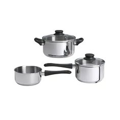 ANNONS аннонс Набор кухонной посуды, 3 предметa, стекло/нержавеющ сталь Ikea