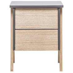 Тумбочка Leset Сканди 2 ящ. Серый ясень/Дуб