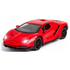 Машинка металлическая инерционная Ламборджини Lamborghini Aventador 20 см (1:24) (красная) XLG
