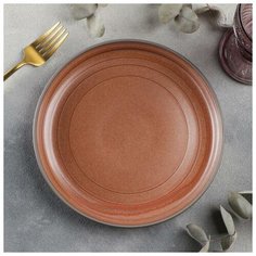 Тарелка обеденная "Garland" 22х2,5 см , цвет терракотовый 5457048 Magistro