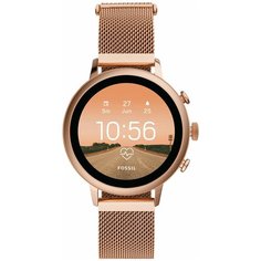 Умные часы FOSSIL Gen 4 Smartwatch Venture HR (stainless steel mesh), розовое золото
